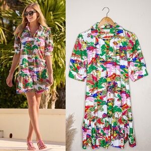 Jude Connally | Tierney Mini Dress in Seaside Escape, size medium